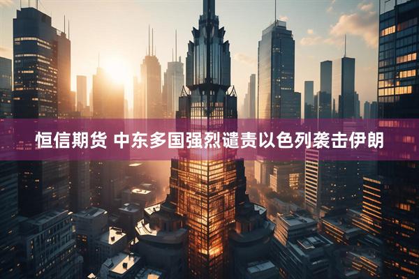 恒信期货 中东多国强烈谴责以色列袭击伊朗